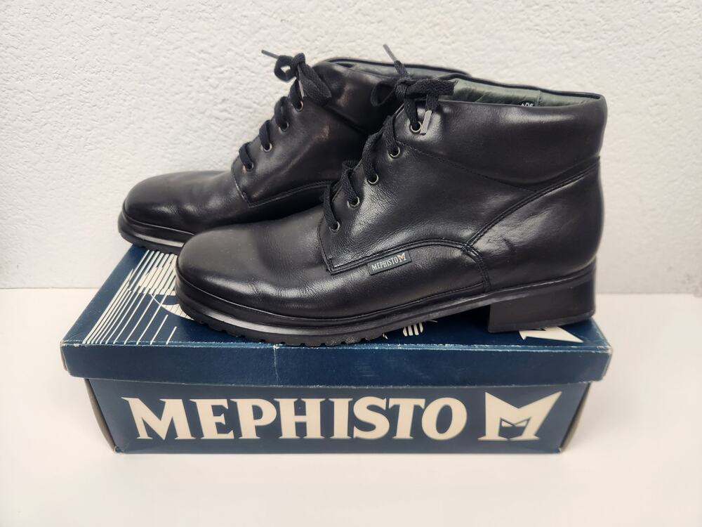 Mephisto Mia Boot Black Lace Up Size 8.5M Bootie NWT Leather